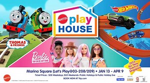 🪄 Unleash your child's imagination with Mattel Playhouse! From now to 9 Apr, bring your little ones down for an afternoon of fun & laughter at the Mattel Playhouse @ Let's Play, Marina Square! With 12 themed activities and plenty of photo spots, become a young champion racer with Hot Wheels 🏎 and have fun driving on the iconic orange track; unlock your little ones’ limitless creative potential with Barbie 💃, you can become a pop star, gymnast, painter and more; and have a great time with your