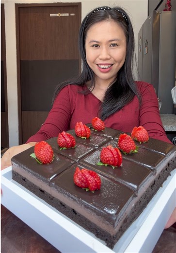 Mousse Cake Triple Nyoklat Tanpa Mixer dan Oven