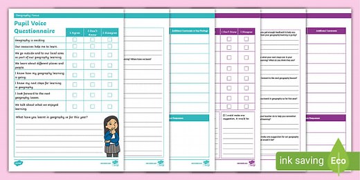 Geography Pupil Voice Pack