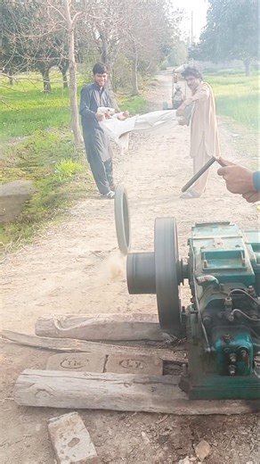 Diesal engine starting with tire on man #shortvideo #trending