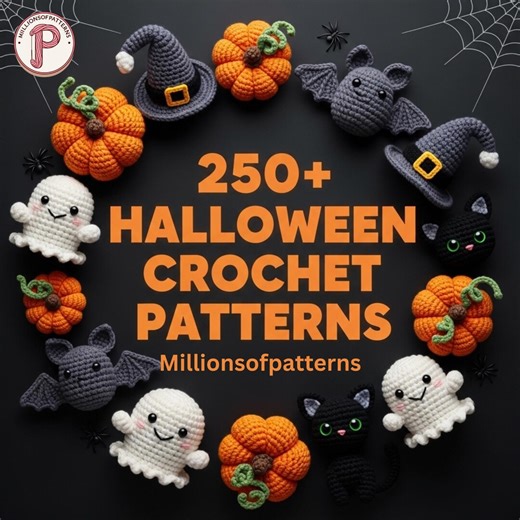 250  Halloween Crochet Patterns PDF Bundle | Spooky Amigurumi Toys & Decor | Instant Digital Download | Millionsofpatterns - Etsy