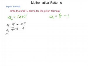 Algebra2 9.1 Mathematical Patterns