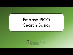 Embase PICO Search Basics