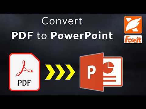 How to Convert PDF to PPT - Foxit PDF Editor Tutorial