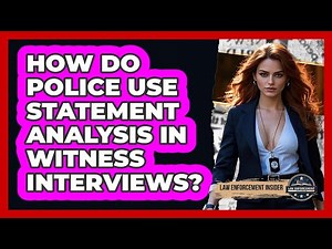 How Do Police Use Statement Analysis In Witness Interviews? - Law Enforcement Insider