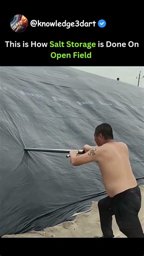 This is How Salt Storage is Done On Open Field