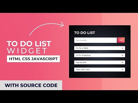How to Create To Do List With JavaScript | Simple JavaScript Project for Beginners
