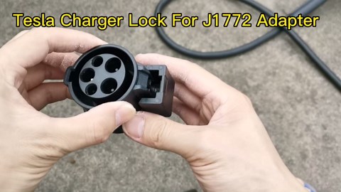 Tesla Model 3/Y Charger Lock for J1772 Adapter (Works with Non Flange Adapter, Not Work with Model S/X) (Black)[2PACK]