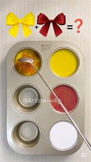 🎨 Color Palette / Yellow + Mulberry Red + Titanium White | Mulberry Sunrise Glow #colormixing #short
