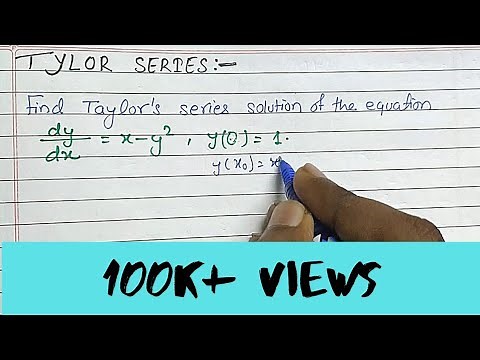 Taylor's method for numerical solution of differential equation