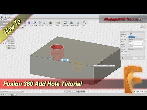 Fusion 360 How To Add Hole On Object