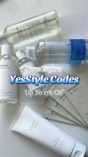 Save For Later 💙 YesStyle Codes Never Expire Up To 17% Off 💙 #yesstyle #kbeauty #skincare #yesstylecodes #koreanskincare