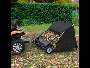 YINTATECH 48" Lawn Sweeper, Tow Behind Leaf Collector, Pine Needle, Pine Cone, Grass Sweeper