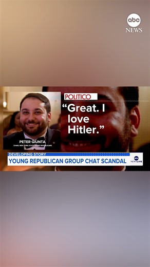 Some politicians are sounding the alarm after a report this week about several members of the Young Republican organization shared messages in a group chat using slurs, praising Hitler and making jokes about slavery and rape. READ MORE: https://abcnews.visitlink.me/hTte1f | ABC News