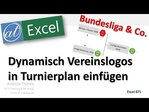 Dynamic tournament schedule with club logos in Excel