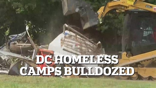 DC homeless camps bulldozed as National Guard presence increases