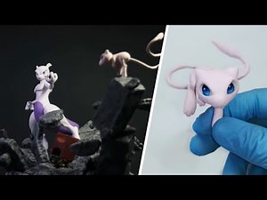 Sculpting MEWTWO VS MEW | Diorama | POKEMON Clay Art