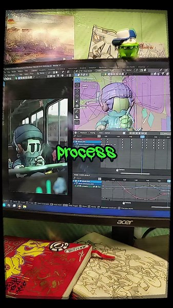3D Illustration of Eminem in 8 Mile Animation