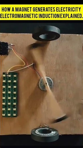 Electromagnetic Induction in Real Life – Simple Generator Demo.#shorts