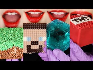 MINECRAFT FOOD IN REAL LIFE MUKBANG ASMR, ICE ASMR, SUGAR FONDANT TANGHULU EATING SOUND ASMR 😆
