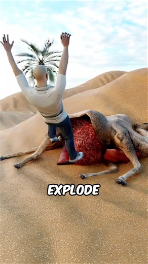 Why do camels explode like bombs? #facts #animals #wildlife