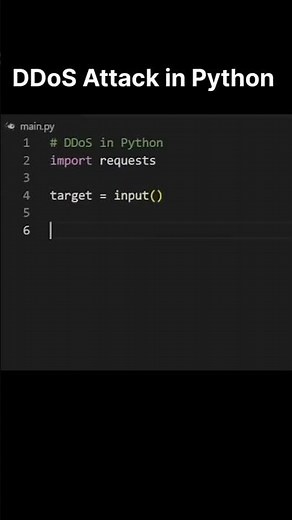 DDoS Attact In Python... #coding #programming #python #attack #job #interview #placement #internship