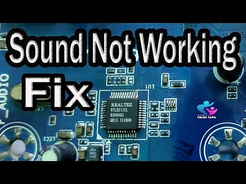 How to fix sound not working problem for all desktop motherboard