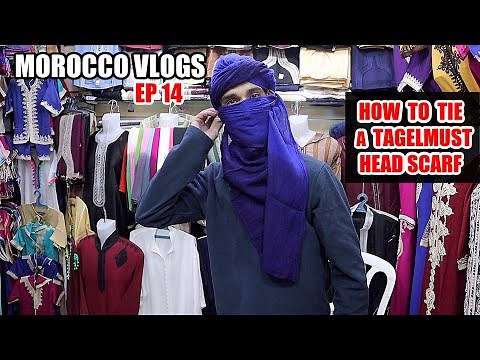 HOW TO TIE a TAGELMUST HEAD SCARF for SAHARA DESERT TRIP 🐪