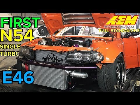 FIRST E46 N54 SINGLE TURBO (IT RUNS!!!)