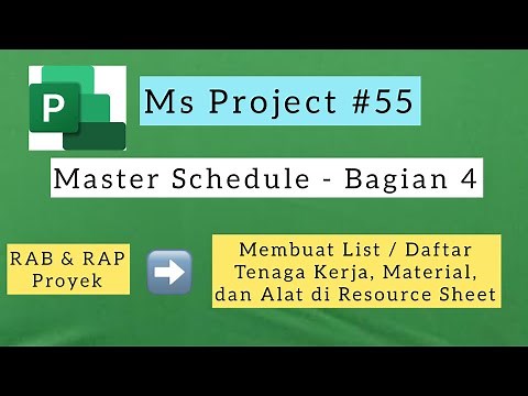 Ms Project #55 - Creating a List of Workers, Materials and Tools in the Ms Project Resource Sheet