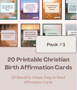 20 Christian Birth Affirmations for Labor and Delivery, Labor and Delivery Printable, Instant Download, Calming Birth Support Cards, PDF - Etsy Australia