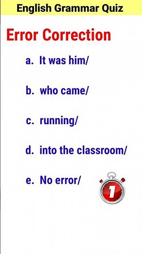 Error Correction|| English Grammar Quiz||