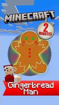 GINGERBREAD MAN - 2 MINUTE 🕑 BUILD CHALLENGE #challenge #minecraft