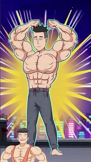 Morning Pill Mishap | King of Gains X #shorts #funnycartoon #musclebuilding