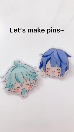 DIY Genshin Impact Pins Tutorial | Chibi Characters