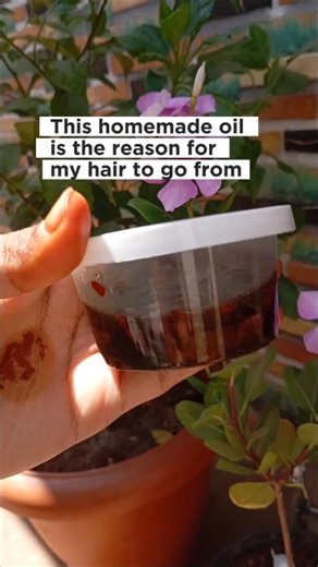 My silky hair secret 🤫 revealed 🥰 #homemadeoil #hairoil #haircare