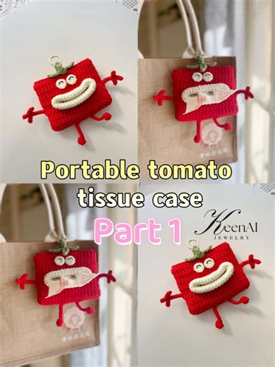 Crochet a Portable Tomato Tissue Case