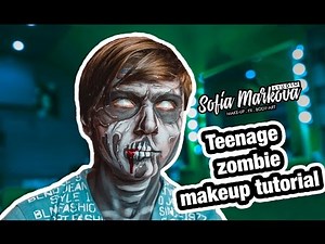 Teenage zombie makeup tutorial (грим зомби)