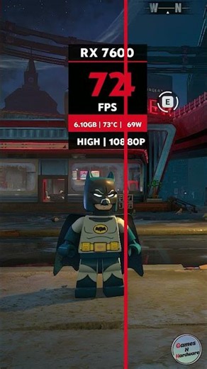 RX 7600 vs LEGO Batman Legacy of the Dark Knight - Graphics Comparision