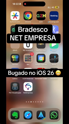 Problemas com app Bradesco após atualização iOS 26