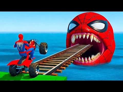 الرجل العنكبوت انقاذ باتمان Spider-Man Rescue batman vs iron man vs venom funny Game GTA 5 superhero