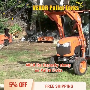 🔥Coupon: FBOFF 🚜30" Clamp on Pallet Forks✅1500 Lbs Tractor Bucket Forks with Adjustable Stabilizer Bar✅Heavy Duty Pallet Forks for Tractor Attachments✅ | VEVOR Home Improvement