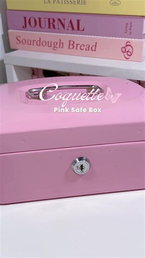 Stylish Pink Safe Box for Money Saving