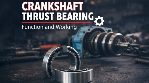 Innovation Discoveries on Instagram: "➤ Crankshaft Thrust Bearing – Function and Working ➤ The crankshaft thrust bearing is a specialized bearing surface designed to control and restrict axial (longitudinal) movement of the crankshaft. While main bearings support radial loads generated by combustion and rotation, the thrust bearing specifically manages forces acting parallel to the crankshaft axis, ensuring precise crankshaft positioning inside the engine block. ⤷ Accurate axial positioning is e