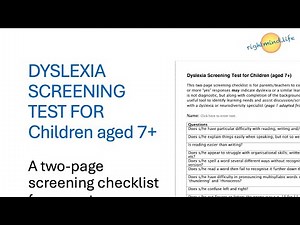 Dyslexia Screening Test