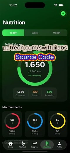 SwiftUI Fitness and Wellness UI Kit 💪📱 #programming #swiftui