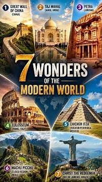 The 7 Wonders of the Modern World 🌍 | Mapped & Explained in Order#7wonders #map #shorts