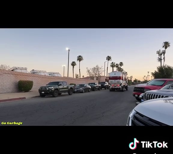 Garbage Trucks Departing in Palm Desert Early Morning