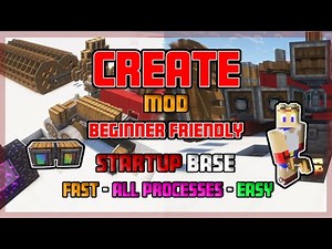 Minecraft 🧰 Create Mod ⚙️ Startup Base Setup 🔰 Beginner Friendly 🔰 Step-by-step 🧰