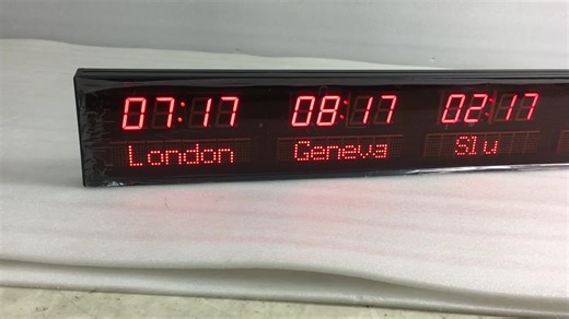 Portable Programmable Cities LED Digital World Time Clock Remote Control Time Zone Changing Clock